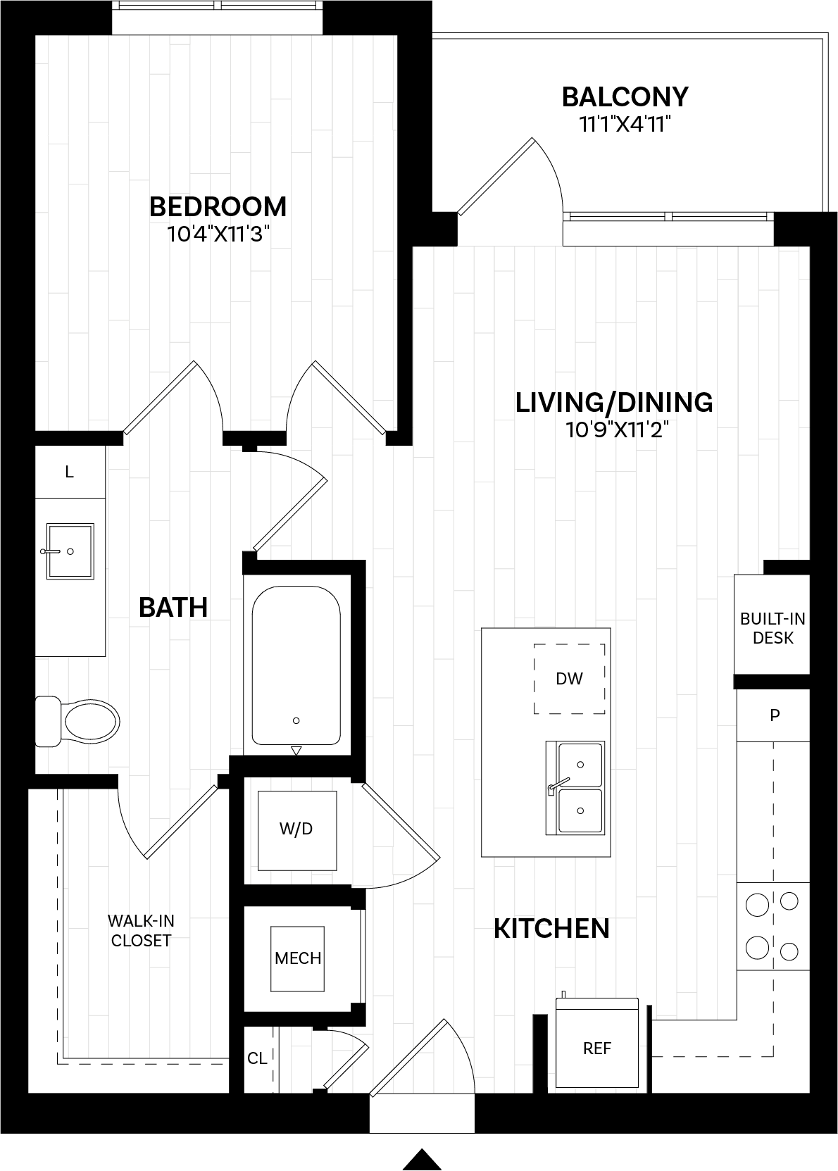 Floor Plan Image of Apartment Apt 113